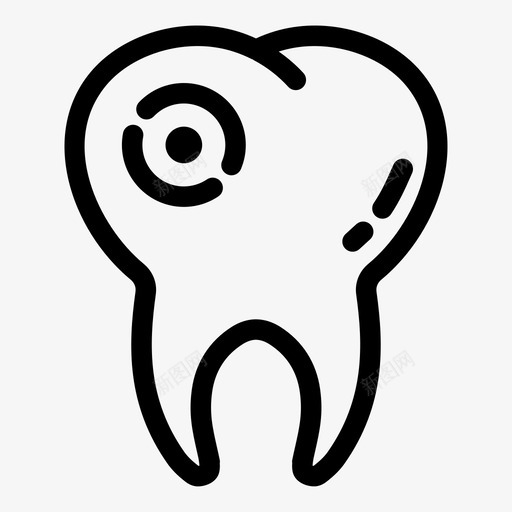 龋齿洞裂缝图标svg_新图网 https://ixintu.com 治疗 洞 牙医 牙齿 裂缝 龋齿
