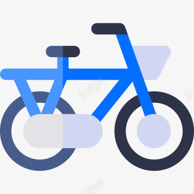 自行车荷兰14扁平图标图标