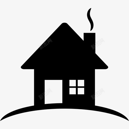 房子建筑家图标svg_新图网 https://ixintu.com 家 屋顶 建筑 房子