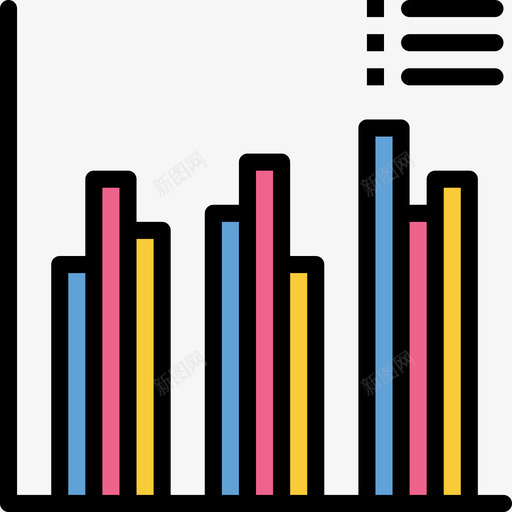图图表和图4线性颜色图标svg_新图网 https://ixintu.com 图表 线性 颜色