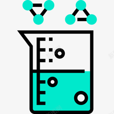 烧杯化学单色单色图标图标