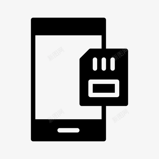 存储电话硬件电话sim卡图标svg_新图网 https://ixintu.com sim 内存 存储 用户 电话 界面设计 硬件 符号