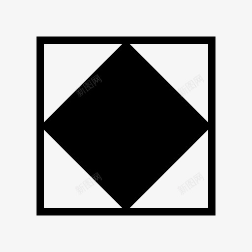 正方形四个几何学图标svg_新图网 https://ixintu.com 侧面 几何学 四个 正方形