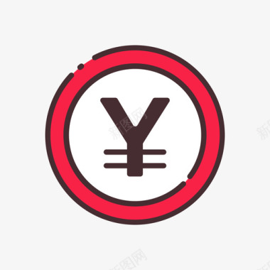 Yen日本45线性颜色图标图标