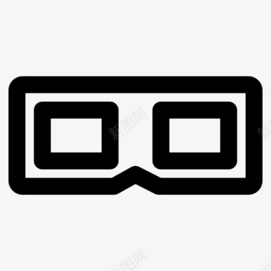 3d电影眼镜多媒体提纲图标图标