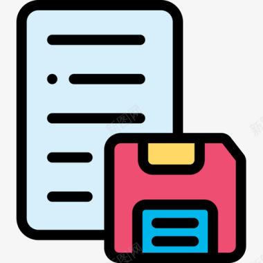 保存文件文件和文档37线性颜色图标图标