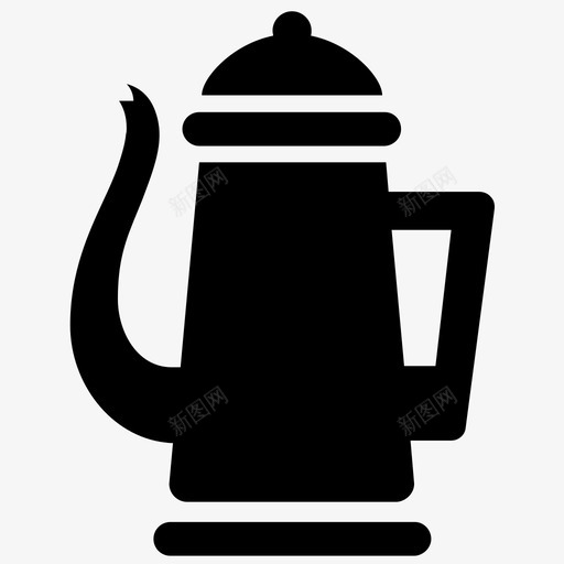 茶壶煮沸冲泡图标svg_新图网 https://ixintu.com 冲泡 水壶 煮沸 茶壶