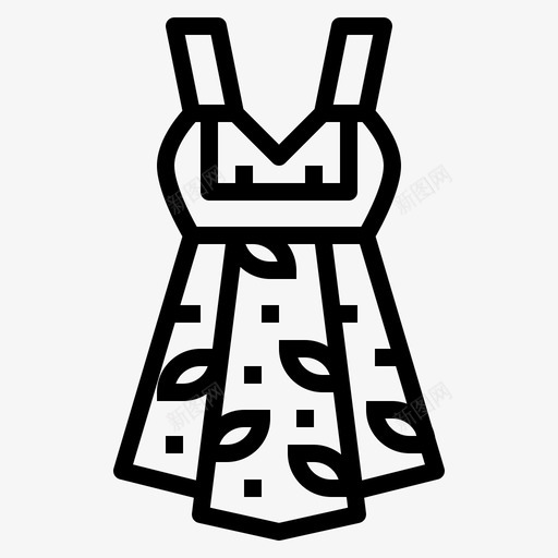 衬衫衣服连衣裙图标svg_新图网 https://ixintu.com 图标 时尚 时装 服装 款式 衣服 衬衫 连衣裙