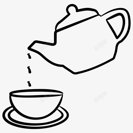 倾倒咖啡土耳其咖啡壶手绘咖啡壶图标svg_新图网 https://ixintu.com 倾倒咖啡 土耳其咖啡壶 手绘咖啡壶