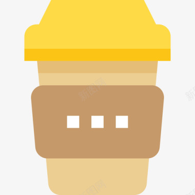 咖啡杯烹饪食品和饮料2个平的图标图标