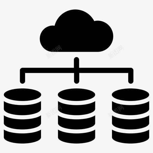 云数据托管图标svg_新图网 https://ixintu.com 存储 托管 数据 服务器