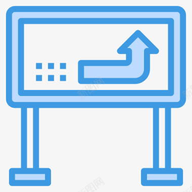 路标城市元素48蓝色图标图标