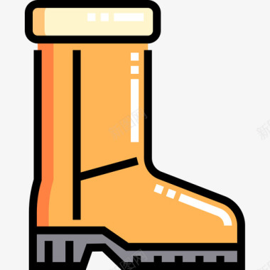 长靴冬季50码线性颜色图标图标