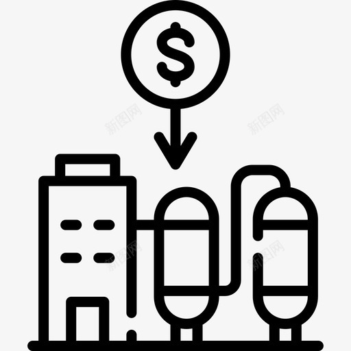 工厂投资39线性图标svg_新图网 https://ixintu.com 工厂 投资 线性