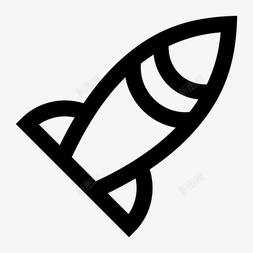 火箭轨道宇宙飞船图标svg_新图网 https://ixintu.com 创业 宇宙飞船 技术 火箭 轨道