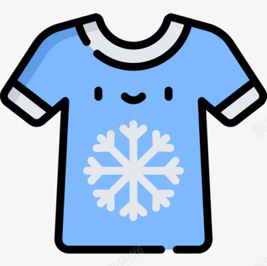 T恤冬装及配饰6线性颜色图标图标