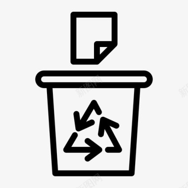 再生纸环保再生废料图标图标