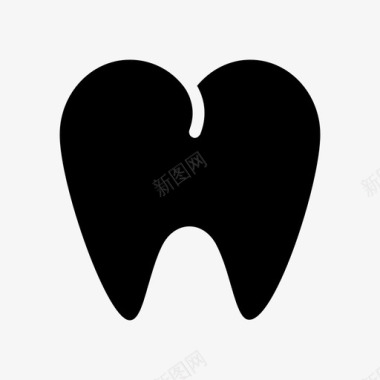 牙齿解剖学身体图标图标