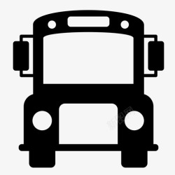 汽车标志公共汽车学校交通图标高清图片