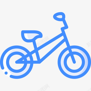 自行车抚养孩子4蓝色图标图标