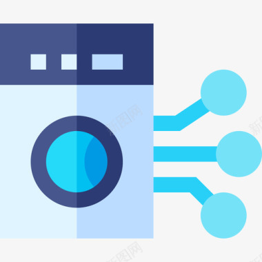洗衣机domotics平板图标图标
