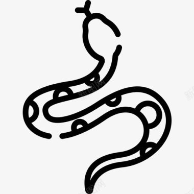 蛇宠物店53线性图标图标