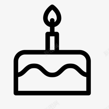 蛋糕生日蜡烛图标图标