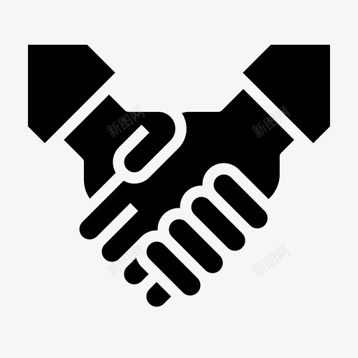 握手交易合作伙伴图标svg_新图网 https://ixintu.com 交易 合作伙伴 商务管理2黑色 握手