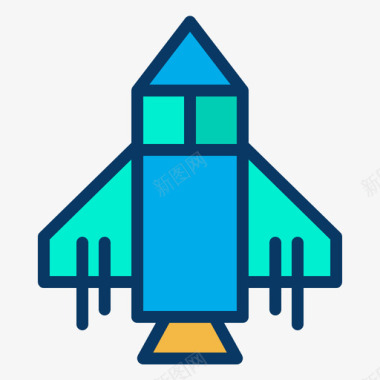 太空船游戏64线性颜色图标图标