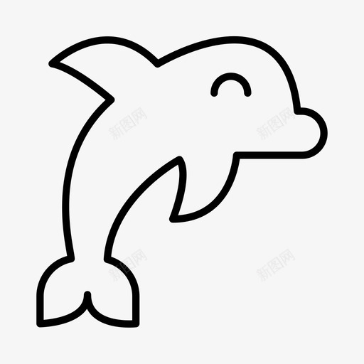 海豚动物海洋生物图标svg_新图网 https://ixintu.com 动物 动物园 海洋生物 海豚 野生动物