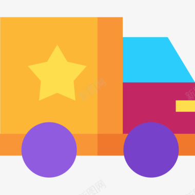 卡车儿童玩具6扁平图标图标
