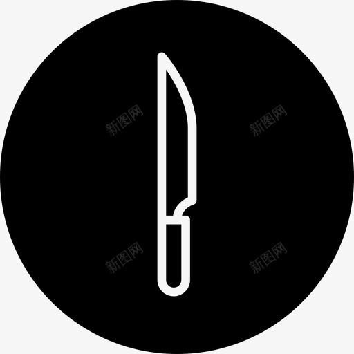 刀厨房器具图标svg_新图网 https://ixintu.com 刀 厨房 厨房徽章 器具