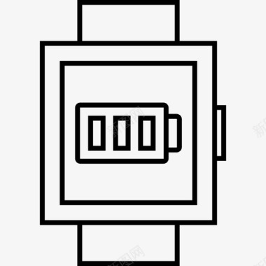 智能手表电池电量充足智能手表系列图标图标