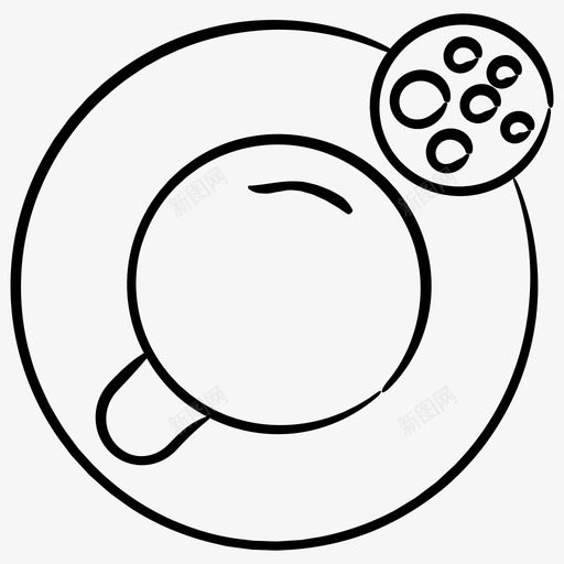早餐饼干咖啡图标svg_新图网 https://ixintu.com 咖啡 咖啡店手绘图标 早餐 饼干