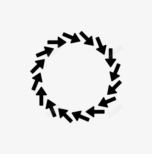 十六箭头圆圈图标svg_新图网 https://ixintu.com 十六 圆圈 流向 箭头 计数