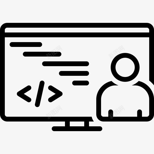 编程编码计算机图标svg_新图网 https://ixintu.com 编码 编程 计算机 软件