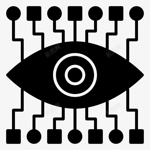 眼睛建筑手表图标svg_新图网 https://ixintu.com 字形 实体 工程 建筑 手表 眼睛