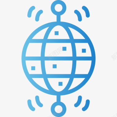 全球网络网络托管41梯度图标图标