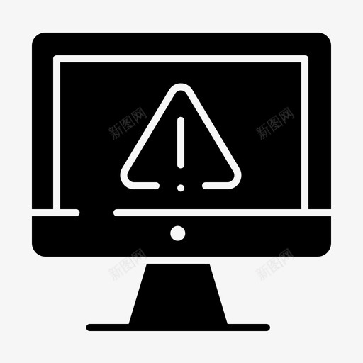 计算机数据信息图标svg_新图网 https://ixintu.com internet internet安全实心标志符号 信息 安全 数据 警告 计算机