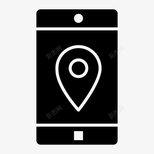 应用程序位置地图图标svg_新图网 https://ixintu.com 位置 地图 应用程序 移动 移动应用程序 移动应用程序开发实体字形