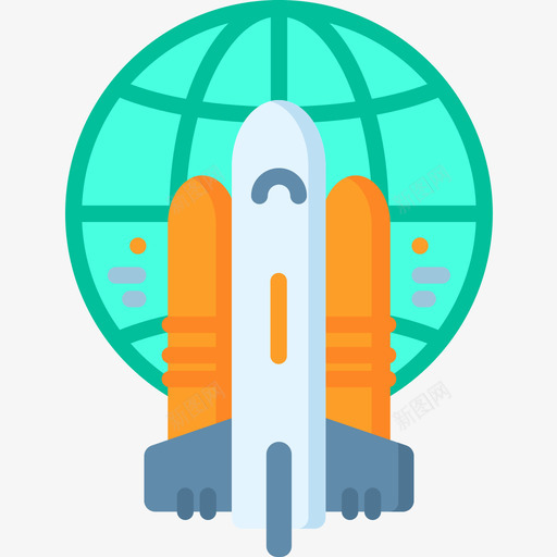 火箭未来世界平坦图标svg_新图网 https://ixintu.com 平坦 未来世界 火箭
