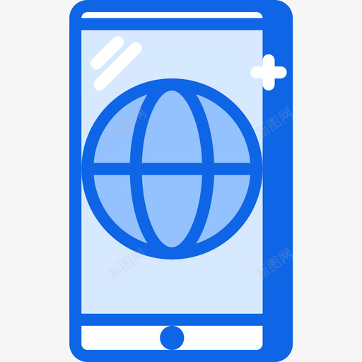 智能手机新闻16蓝色图标svg_新图网 https://ixintu.com 手机 新闻 智能 蓝色
