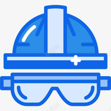 头盔99号结构蓝色图标图标