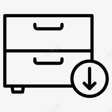 文件柜抽屉图标图标