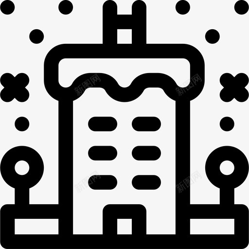 圣诞城13号酒店图标svg_新图网 https://ixintu.com 圣诞城13号酒店