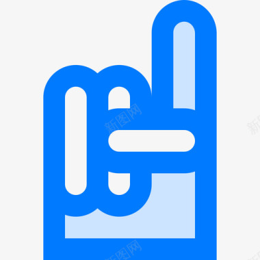 手指橄榄球5蓝色图标图标