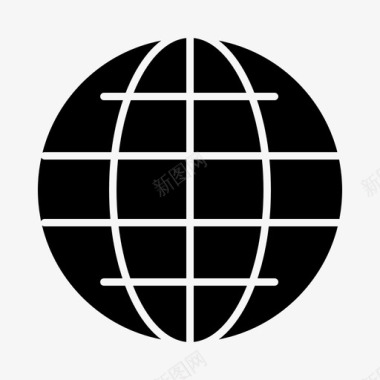 世界全球互联网图标图标
