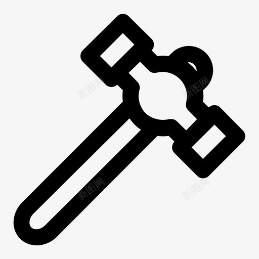 锤子建筑劳动力图标svg_新图网 https://ixintu.com 劳动力 工具 建筑 锤子