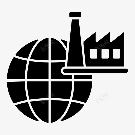 世界工业商业工厂图标svg_新图网 https://ixintu.com 世界工业 制造业 商业 工厂