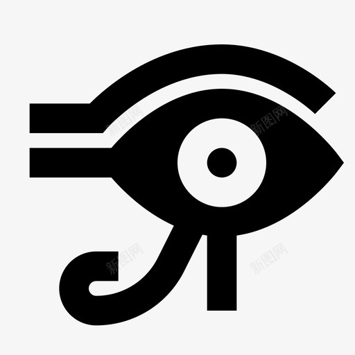 荷鲁斯埃及眼睛图标svg_新图网 https://ixintu.com rah 假日 埃及 实心 庆祝 眼睛 象形文字 鲁斯